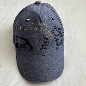 Disney Winnie the Pooh and Friends Blue Adjustable Baseball Hat Cap